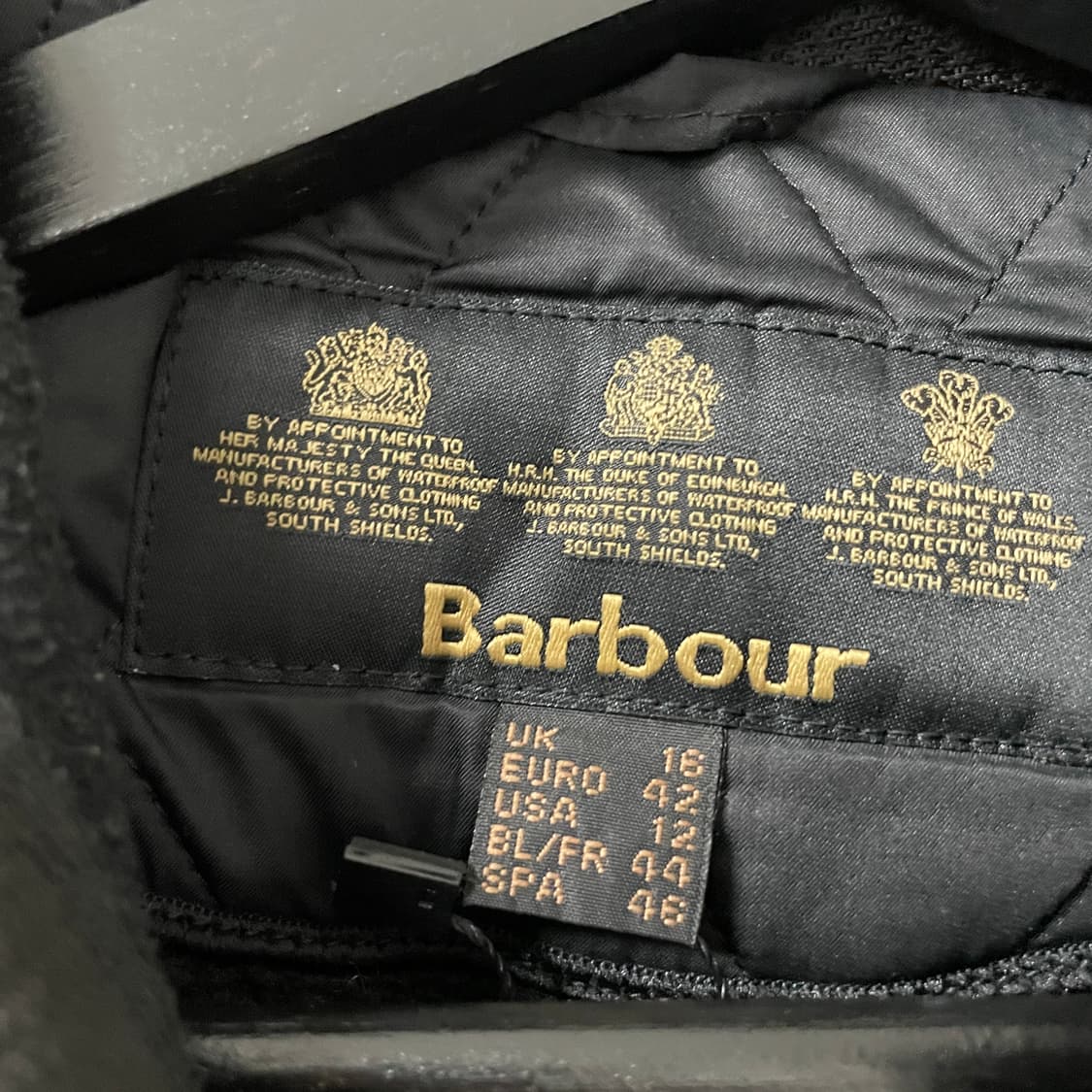 바버 퀄팅 자켓 42(W) 상품이미지5