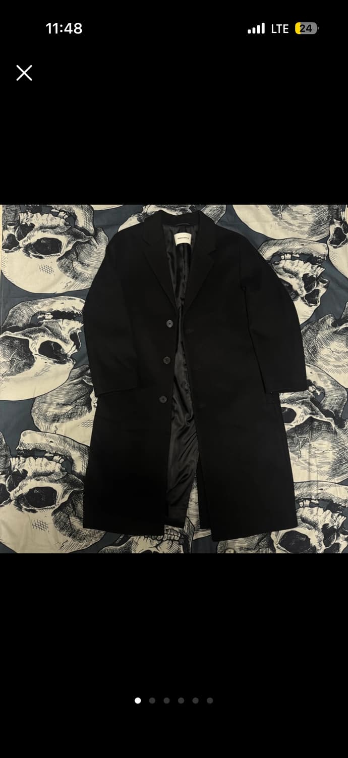 인사일런스 캐시미어 블렌드 싱글 코트 블랙 ‘ 상품이미지1