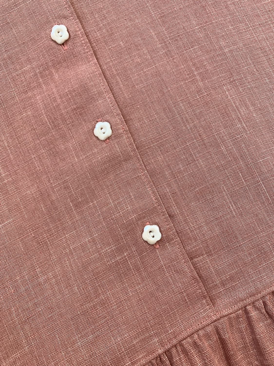 66 핑크 린넨 롱 원피스 상품이미지6