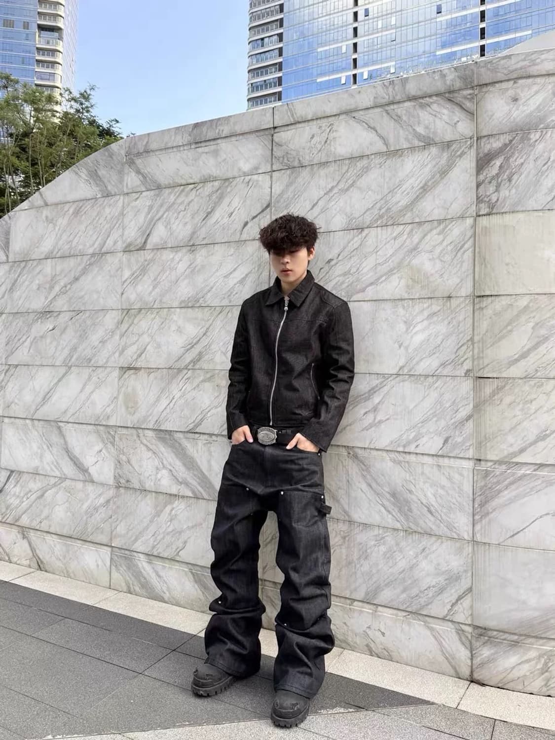 와이드 카고 데님 팬츠 상품이미지3