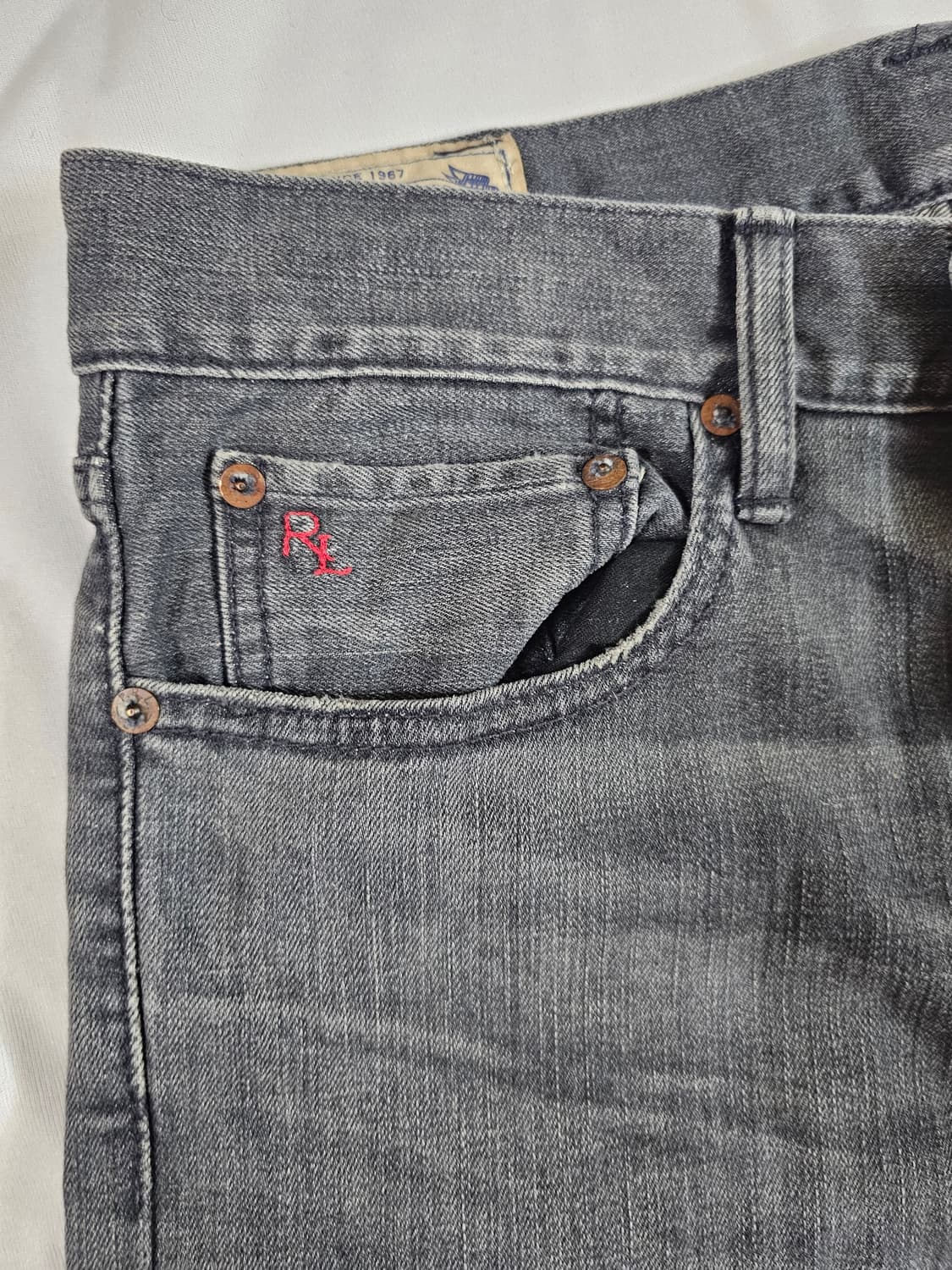 [32] 폴로 랄프로렌 흑청 블랙 워싱 데님 진 팬츠 청바지 상품이미지2