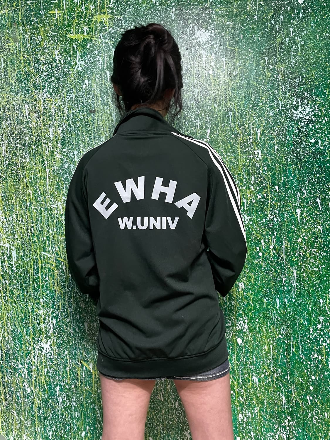 아디다스 이화여대 딥그린 스몰로고 져지 XL 상품이미지1