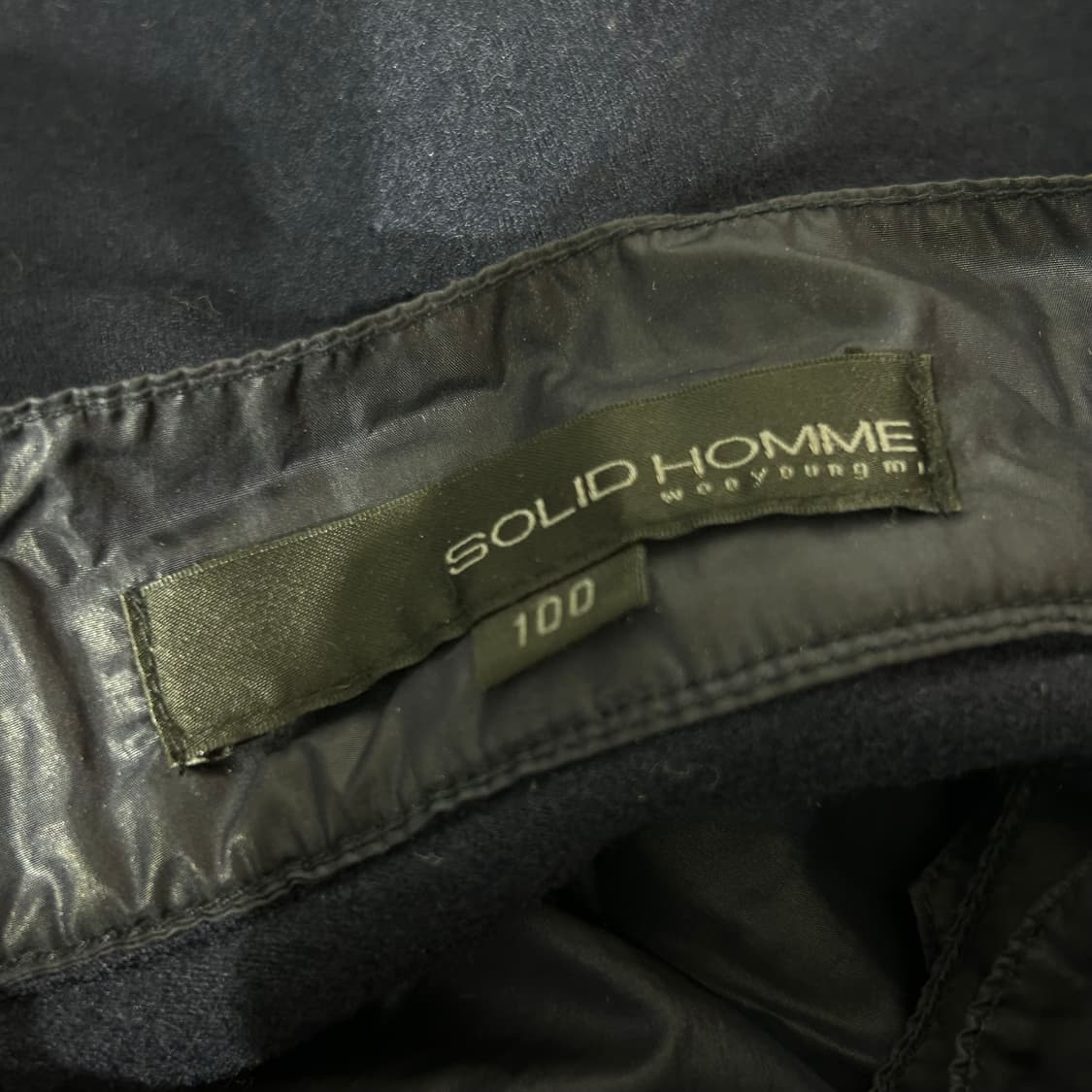 솔리드옴므 우영미 다크 네이비 사선 비대칭 집업 자켓 100 상품이미지9