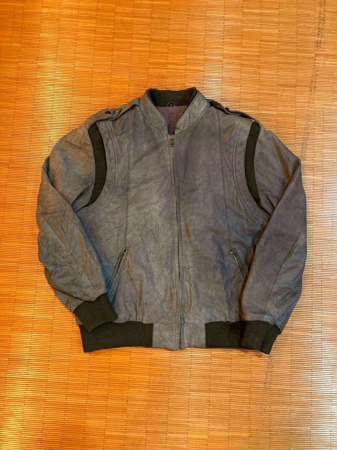 JPN vtg 카우레더 점퍼 상품이미지1