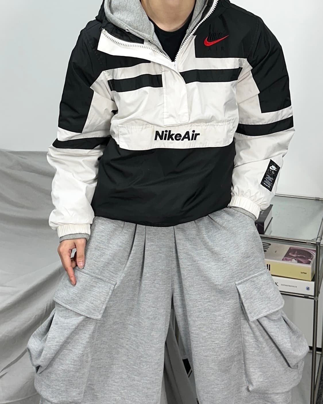 나이키 에어 우븐 배색 아노락 자켓 M 상품이미지2