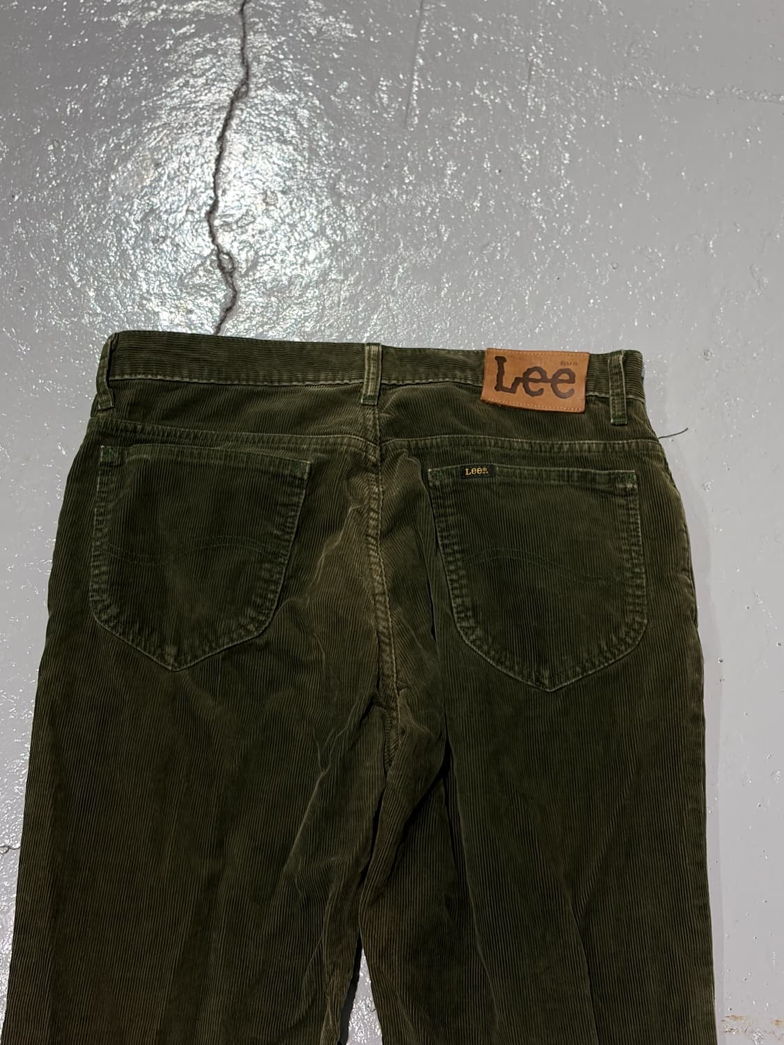 빈티지 Lee 코듀로이 올리브 그린 팬츠 상품이미지2
