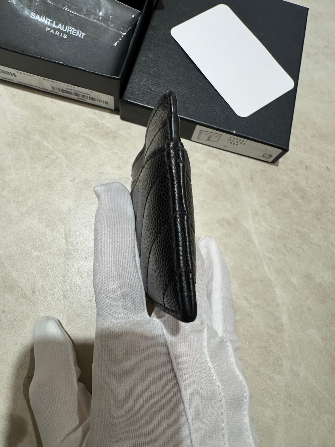 (정품,풀구성) 생로랑 마틀라세 은장 모노그램  카드지갑 상품이미지4