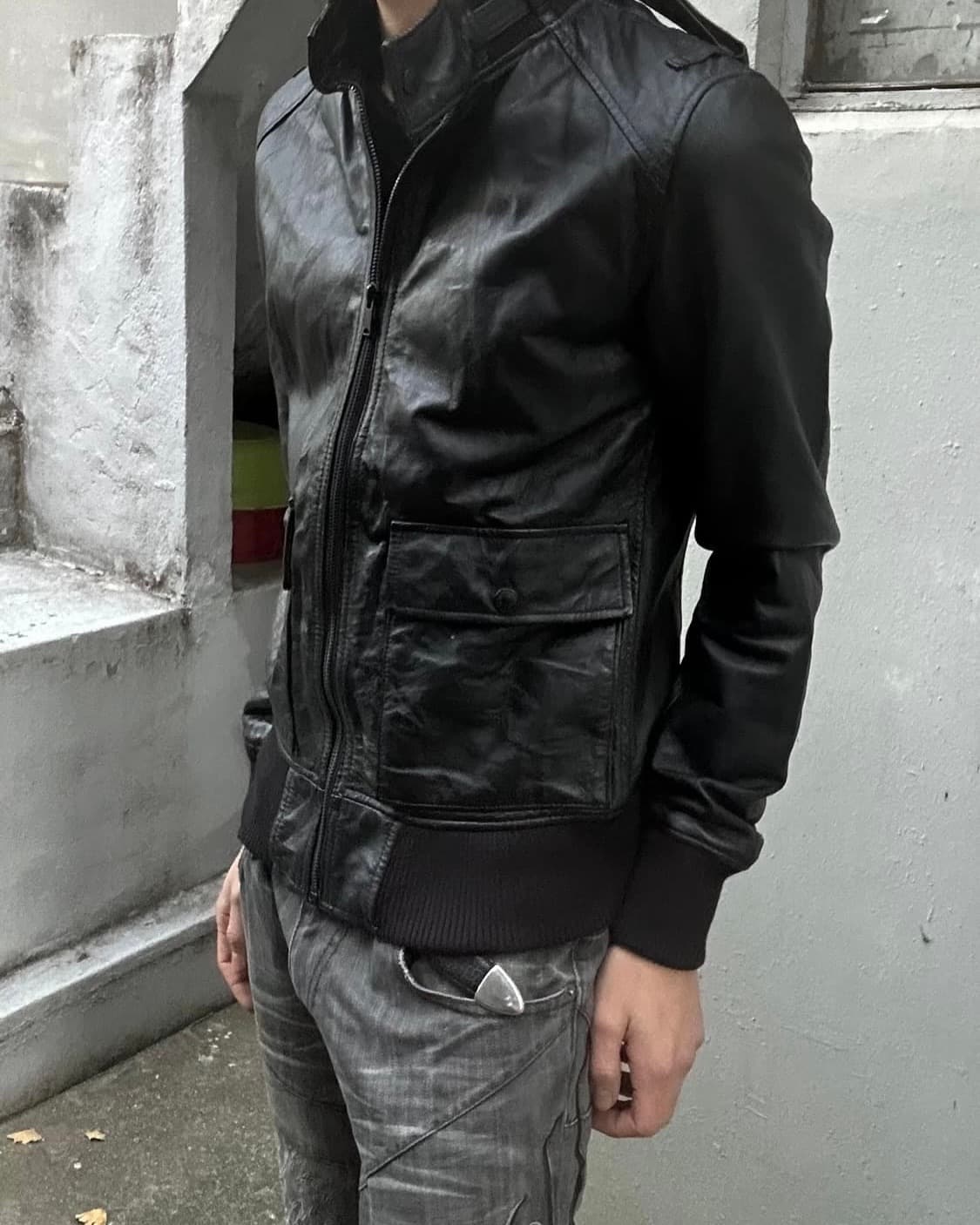 *rare* 2000s 히스테릭글래머 락시크 블랙 레 더자켓 상품이미지1