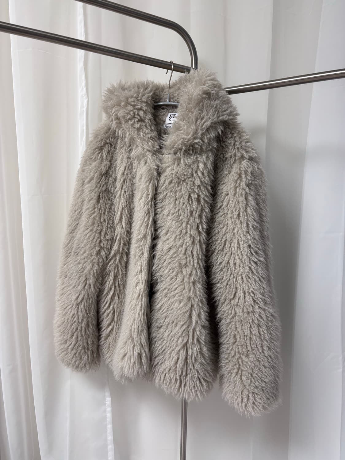 PLACE STUDIO 컬리 부클 헤비 소프트 후드 퍼 상품이미지4