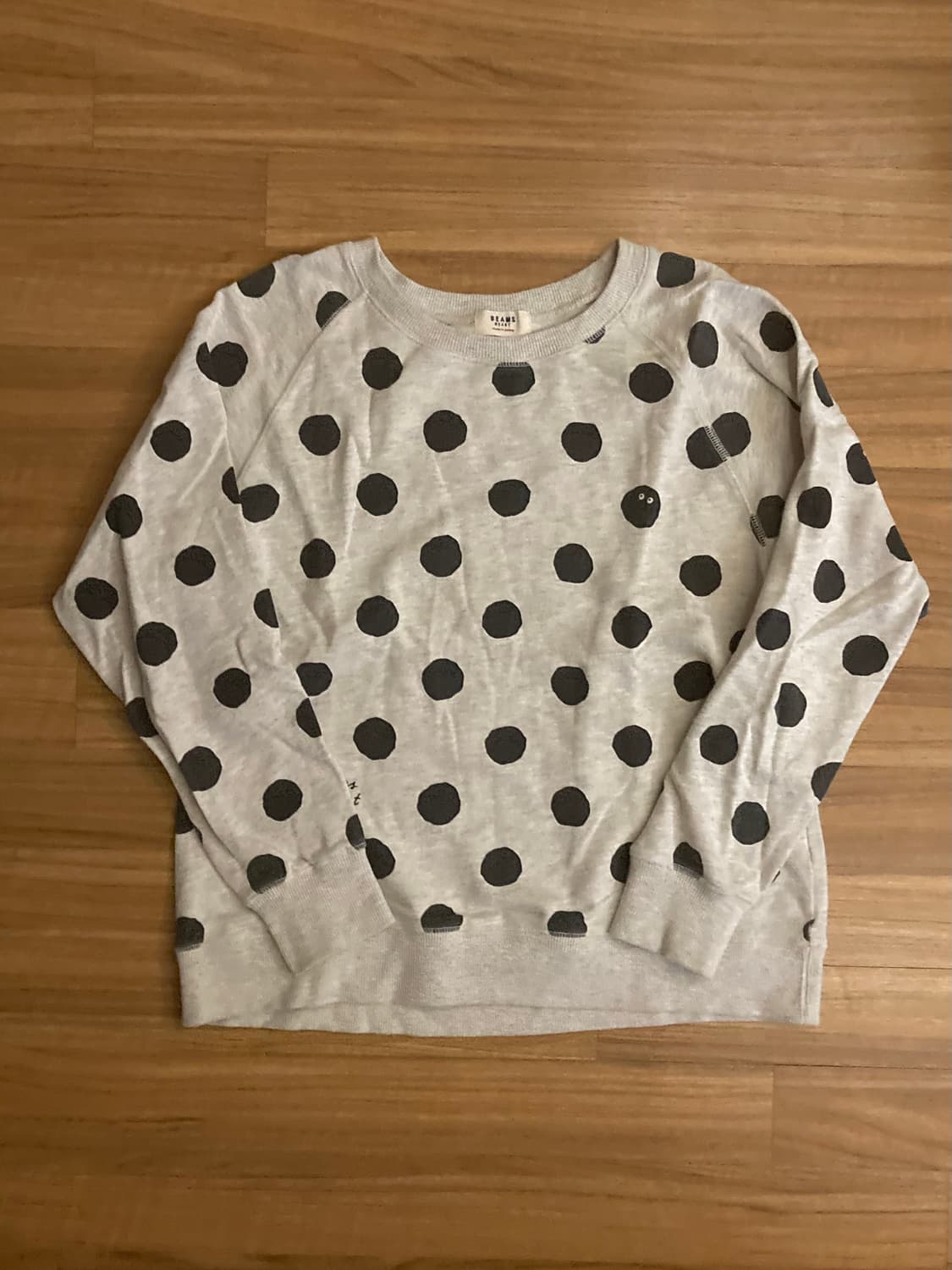 빔즈 beams heart 도트 땡땡이 패턴 무늬 맨투맨 스웻셔츠 상품이미지1