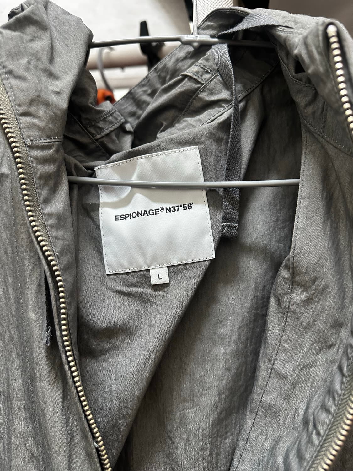 에스피오나지 레이 요트 파카 바람막이 그레이 L사이즈 상품이미지2
