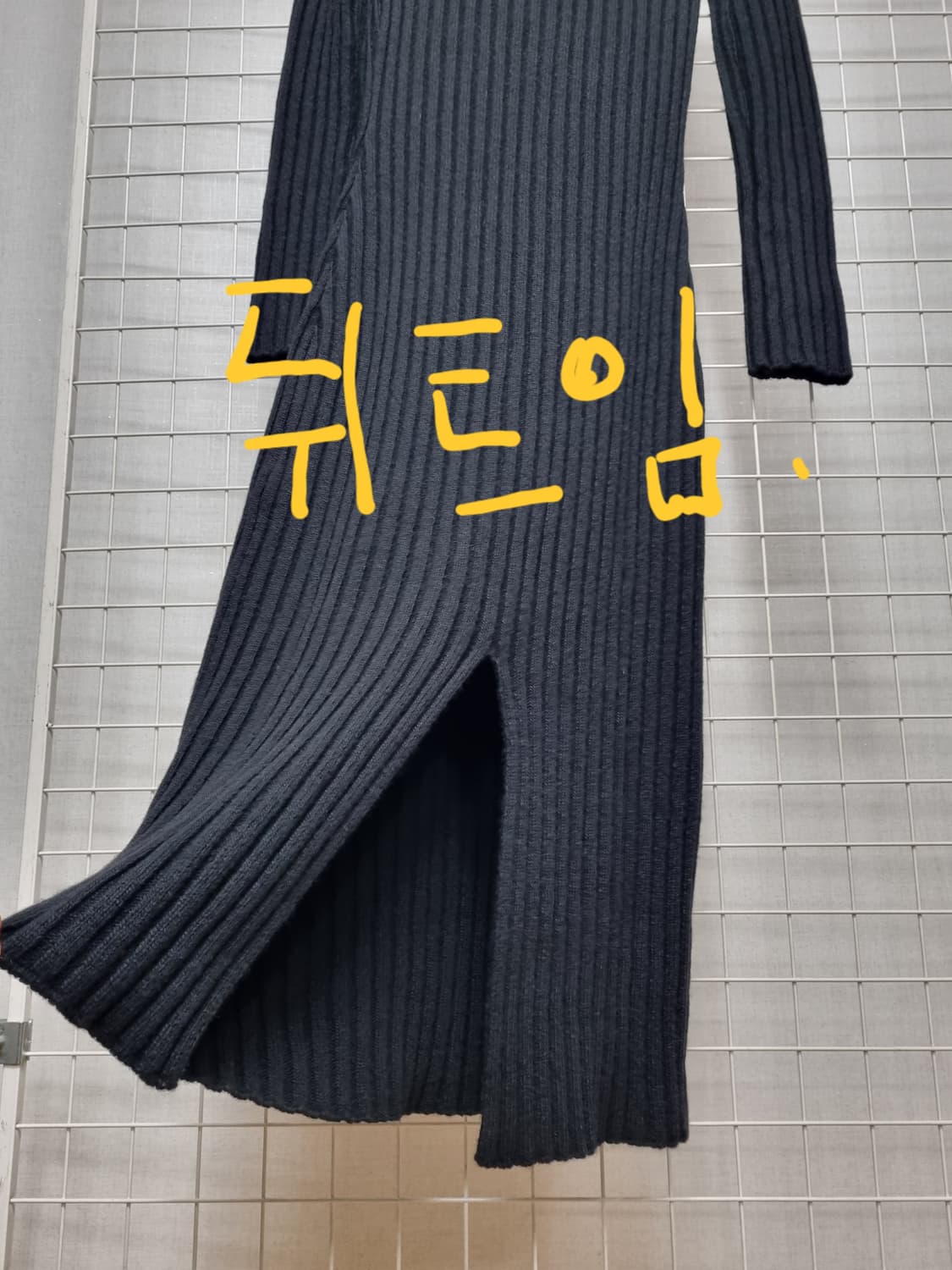 (택포) YOONSEUL 윤슬샵 스퀘어넥 니트원피스 상품이미지5