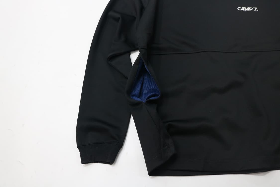 CAMP7 캠프세븐 백로고 엠보싱 기능성 블랙 롱 슬리브 (M) 상품이미지8