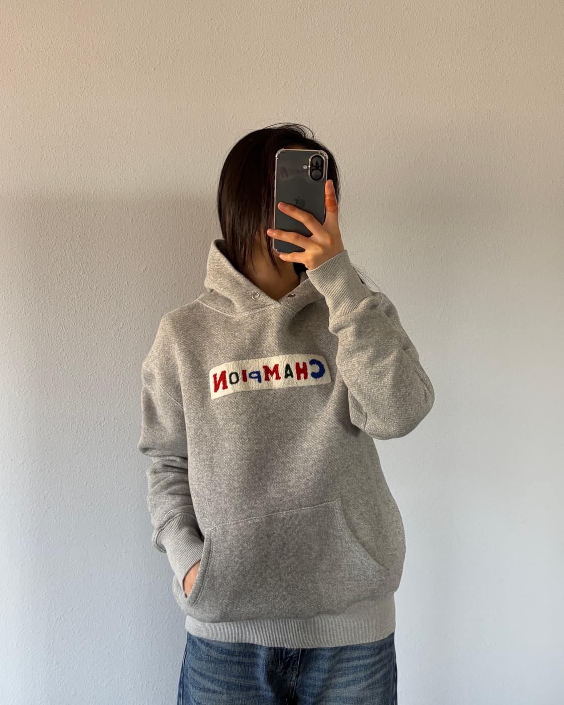 [M]챔피온 리버스위브 스펠아웃 후드티 상품이미지1