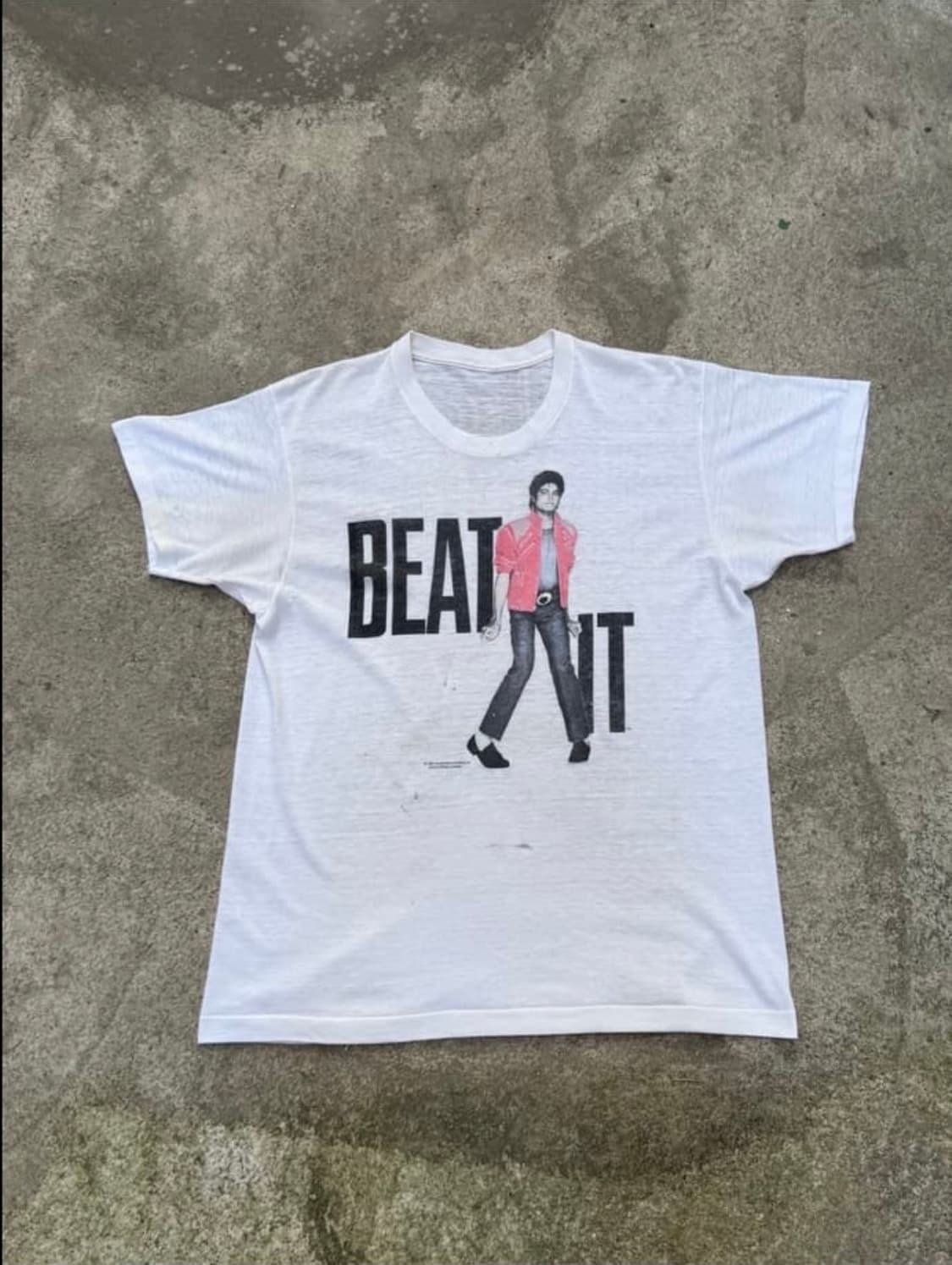 빈티지 84s Michael Jackson BEAT IT 티 상품이미지1