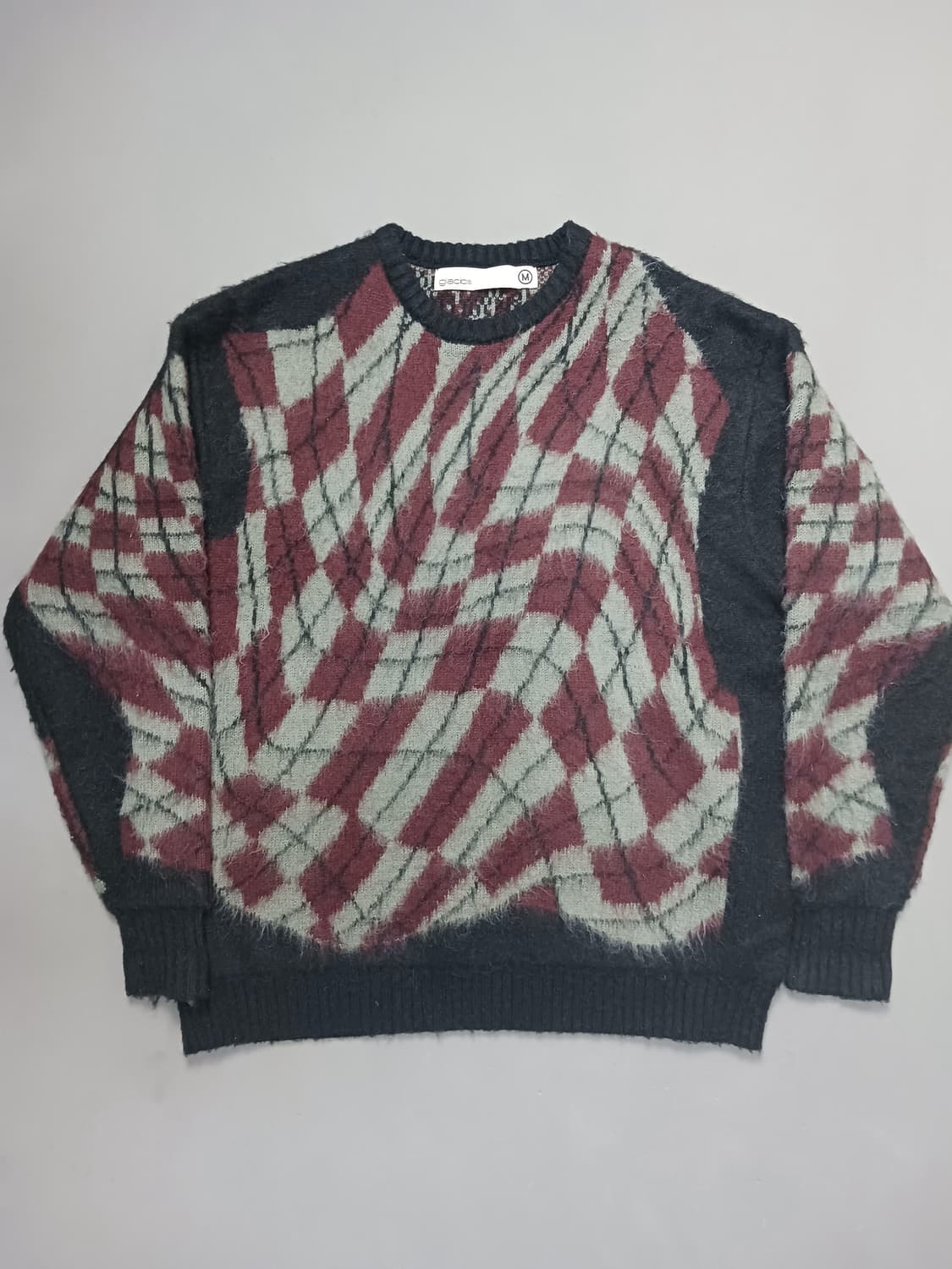 [M] 글랙 마블 아가일 풀오버 니트 상품이미지1