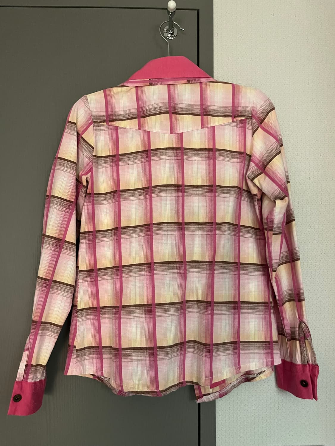 빈티지 레이어드 체크 셔츠 상품이미지3