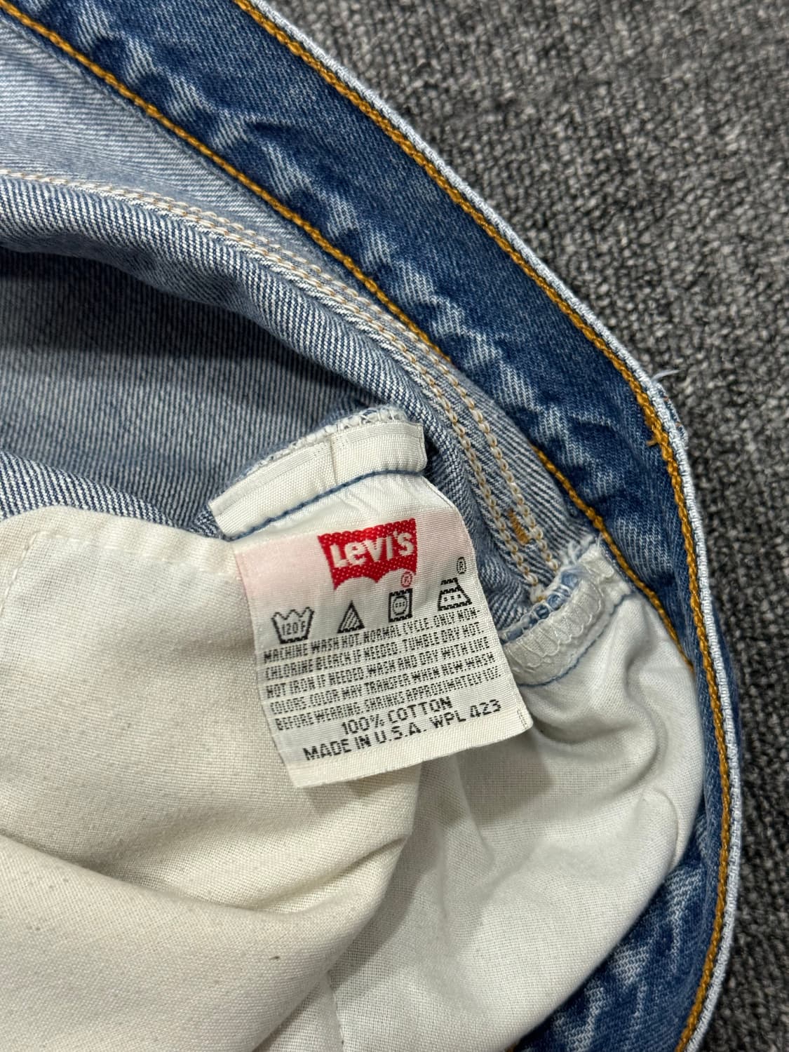 90s 리바이스 501xx USA 데님 빈티지 미디엄블루 36 상품이미지7