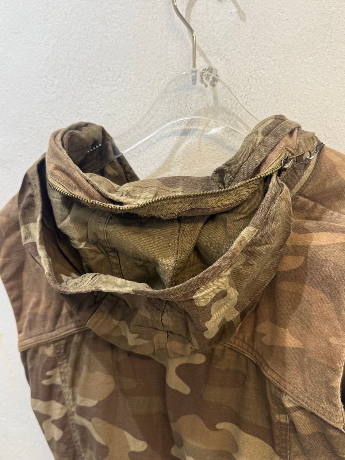 BACK NUMBER Camouflage hoodie vest 상품이미지5