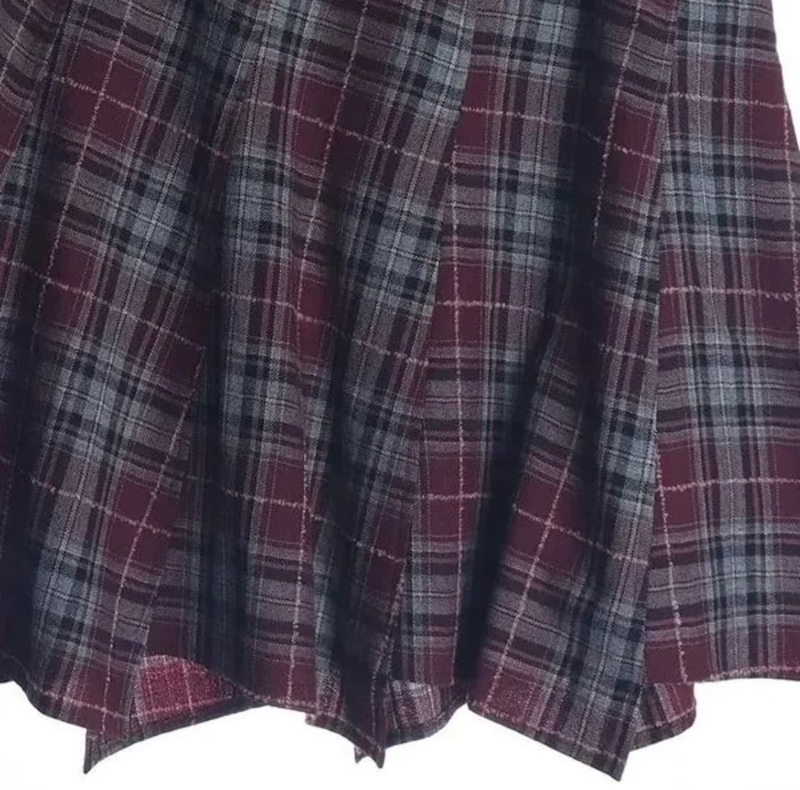 AYLESBURY 울 체크 언발 스커트 상품이미지3