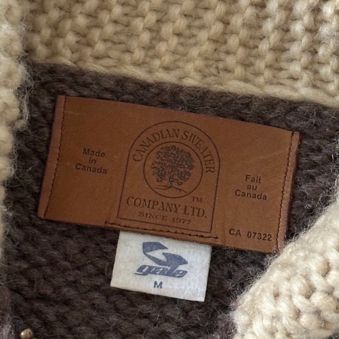 캐나디안 스웨터 x 게일 협업 집업 코위찬 M사이즈 상품이미지5