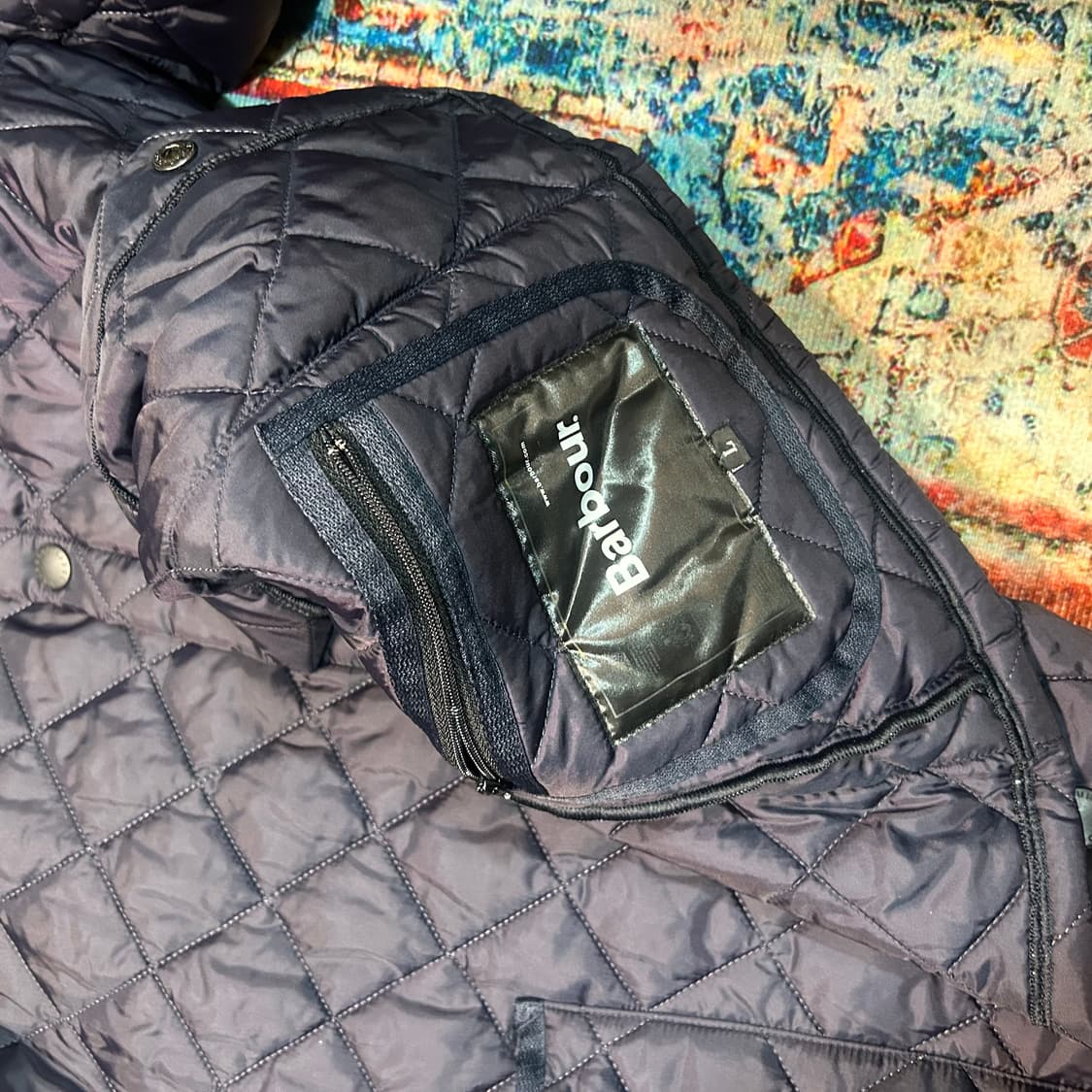 [XL] 바버 18FW 네이비 퀄팅자켓 상품이미지6