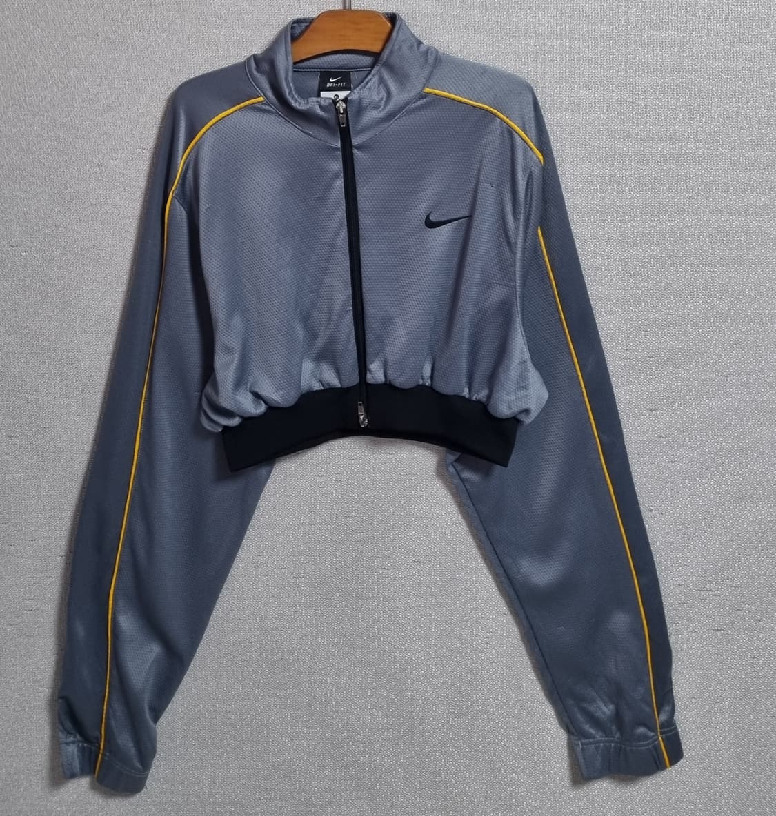 실측 XS (44) 나이키 빈티지 그레이 크롭 져지 트랙탑 상품이미지1