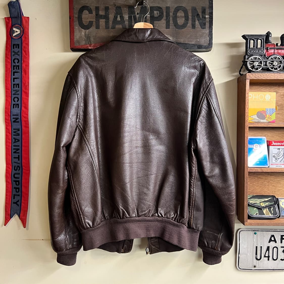 Cooper A-2 Type Goat Skin Leather Jacket 상품이미지8
