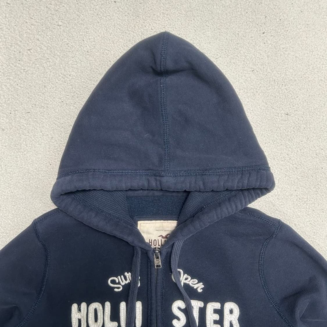 홀리스터 네이비 슬림핏 후드집업 S 상품이미지3
