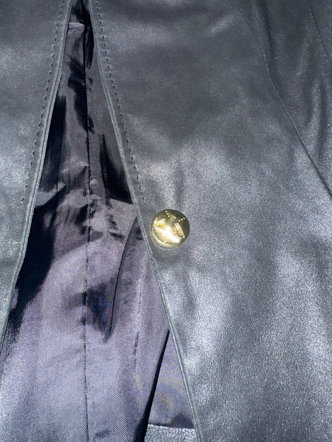 00s Gold button slim leather jacket 상품이미지3
