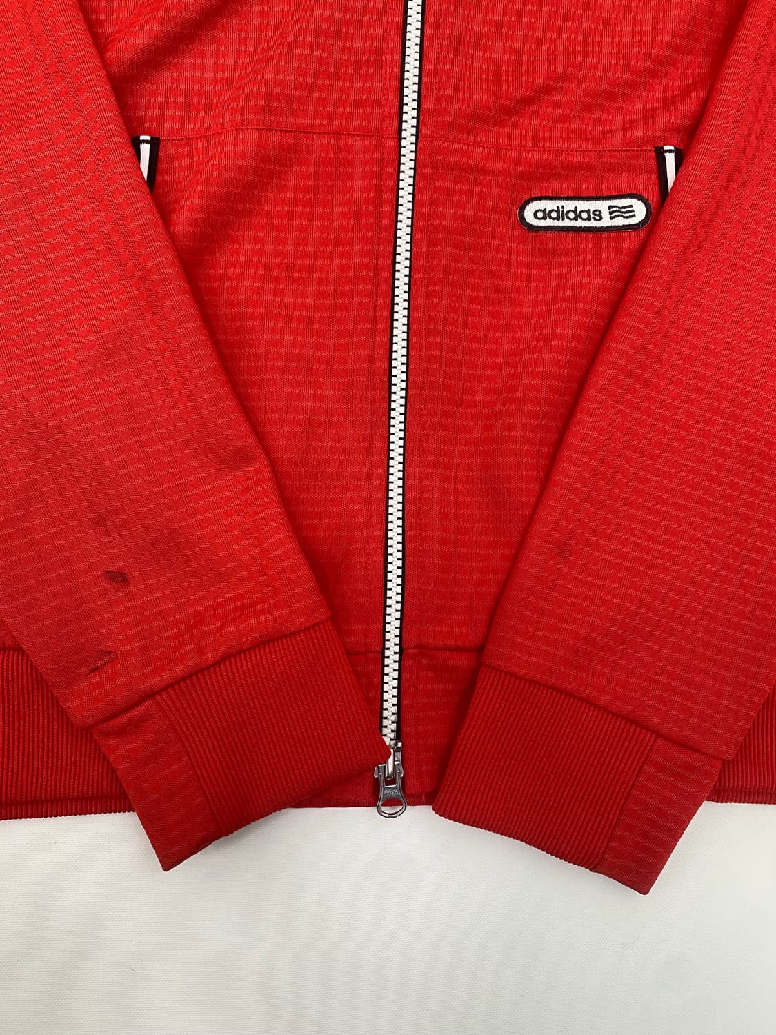 아디다스 레드 후드 집업 (M) 상품이미지2
