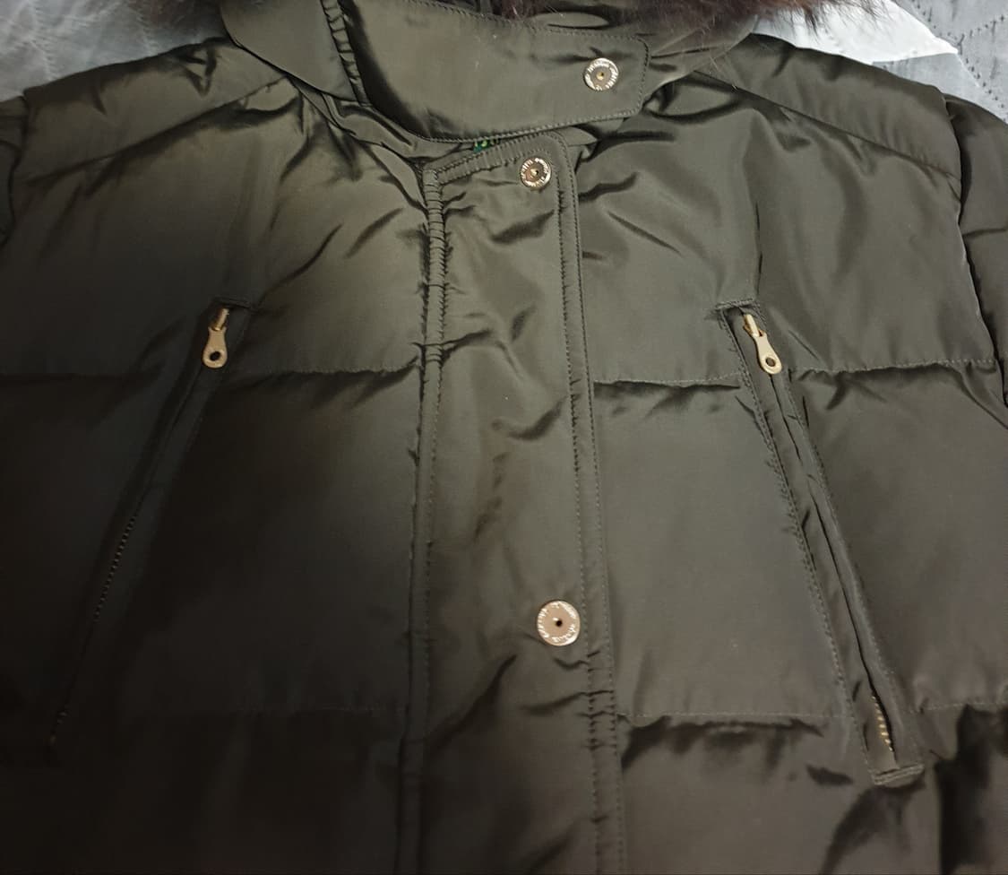 그린조이 라쿤퍼 오리털 패딩 점퍼 올리브 (M) 상품이미지2