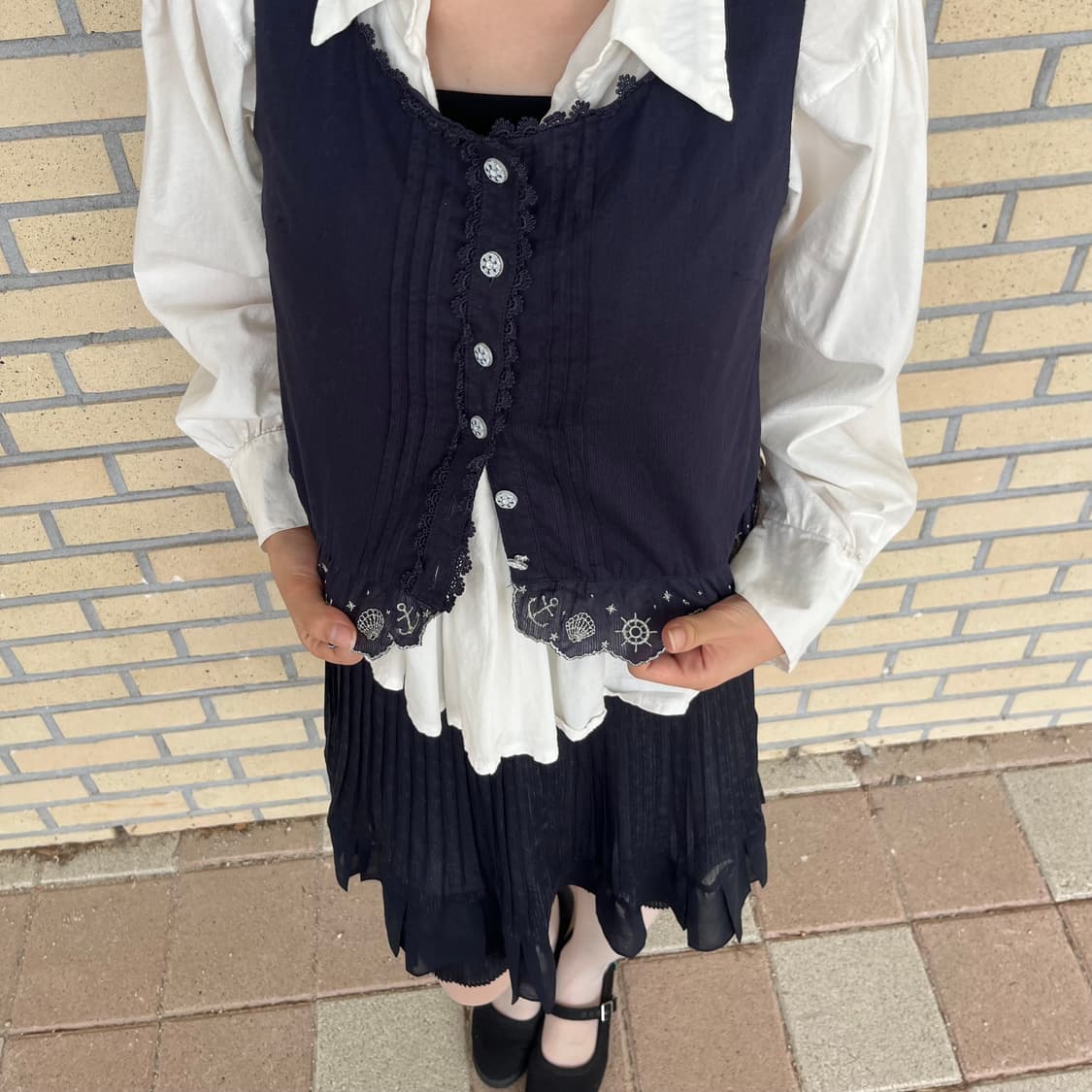 Pleated Dot Skirt 레이어 도트 스커트 상품이미지7