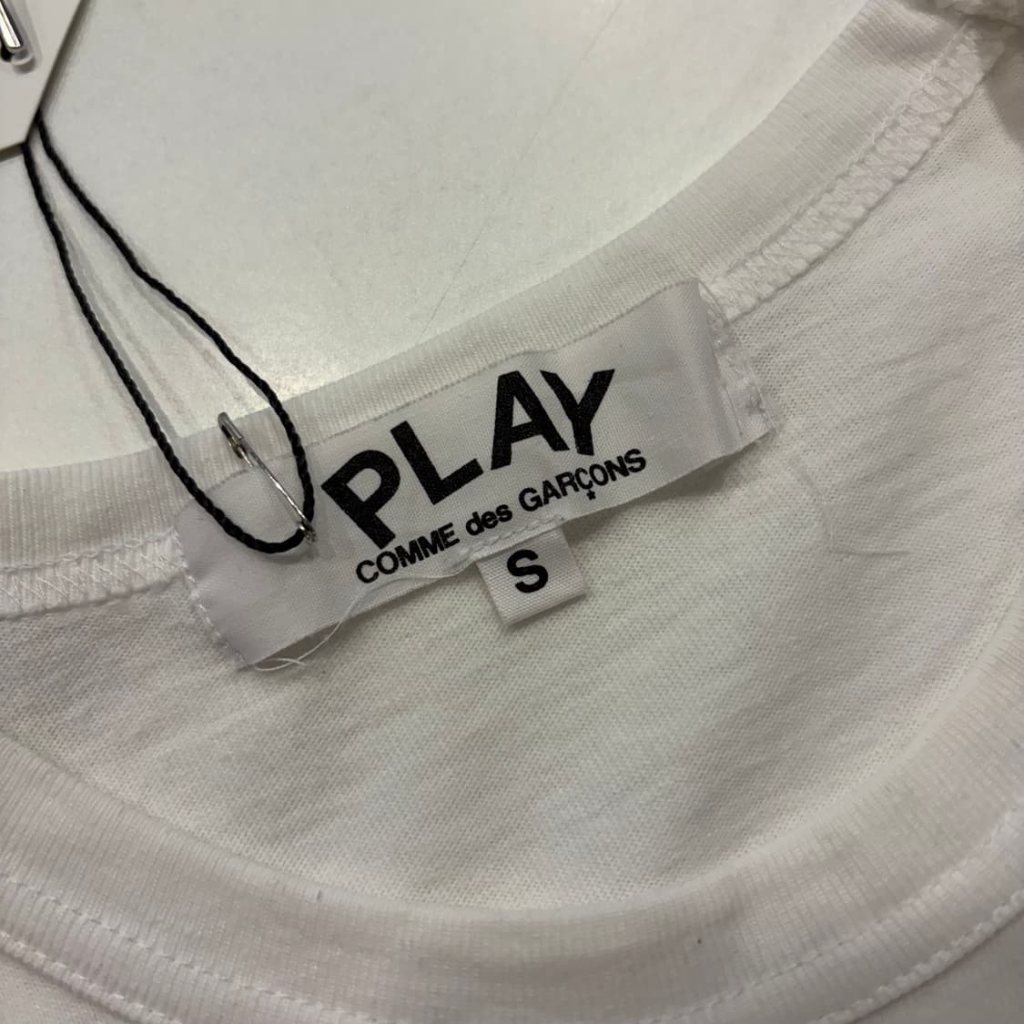 [S] 21s 꼼데가르송 레드와펜 반팔 티셔츠 화이트 B349 상품이미지5