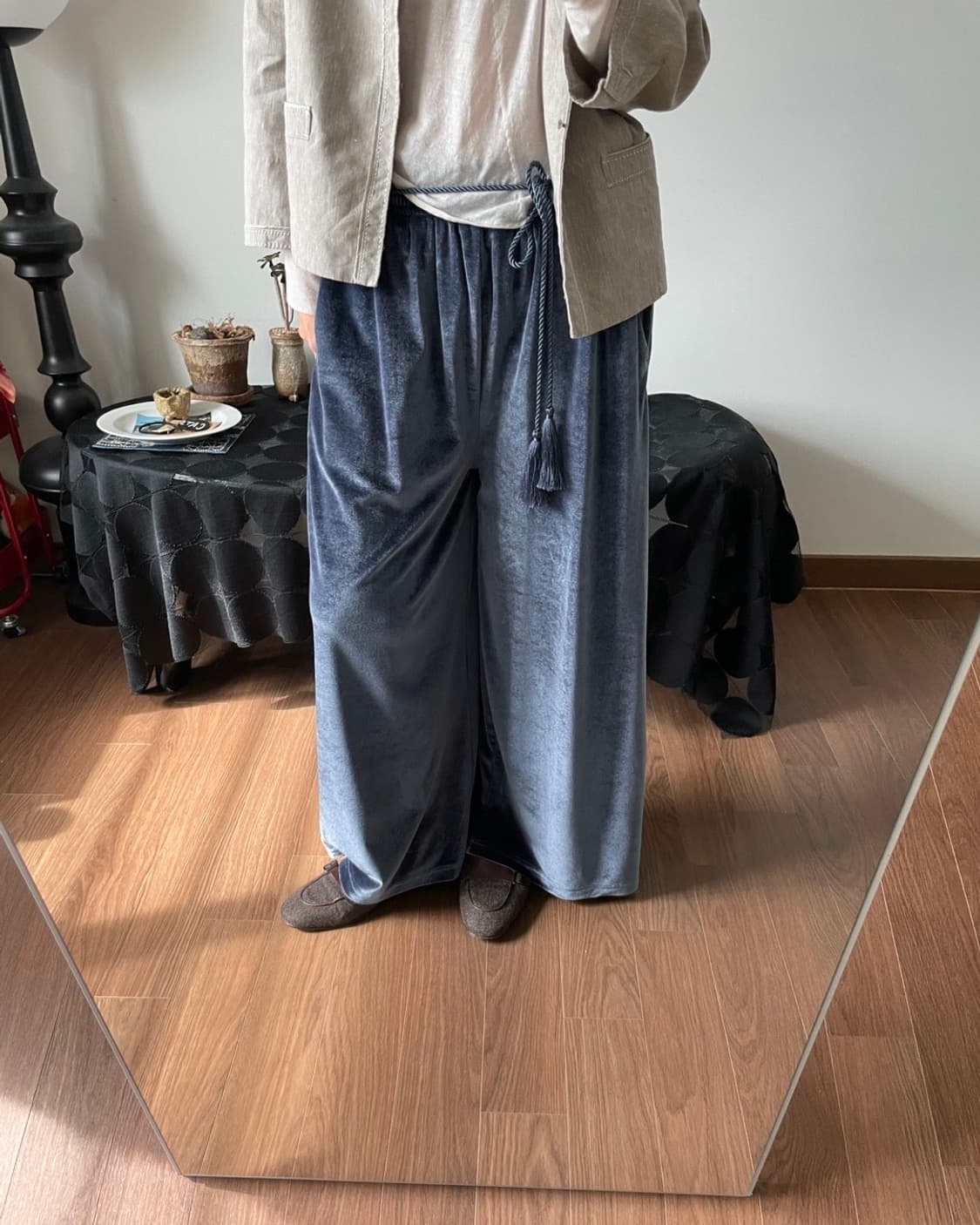 velour wide pants 상품이미지2