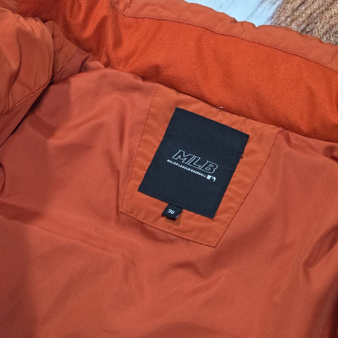 MLB 엠엘비 뉴욕 양키스 덕다운 오렌지 패딩 상품이미지8