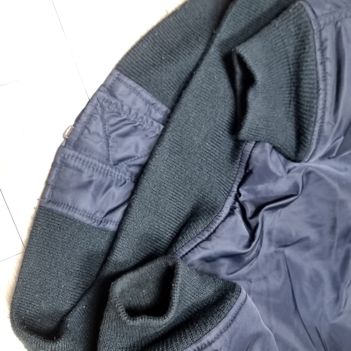 Schott 쇼트 블루종 ma-1 항공점퍼 네이비[95-100) 상품이미지4