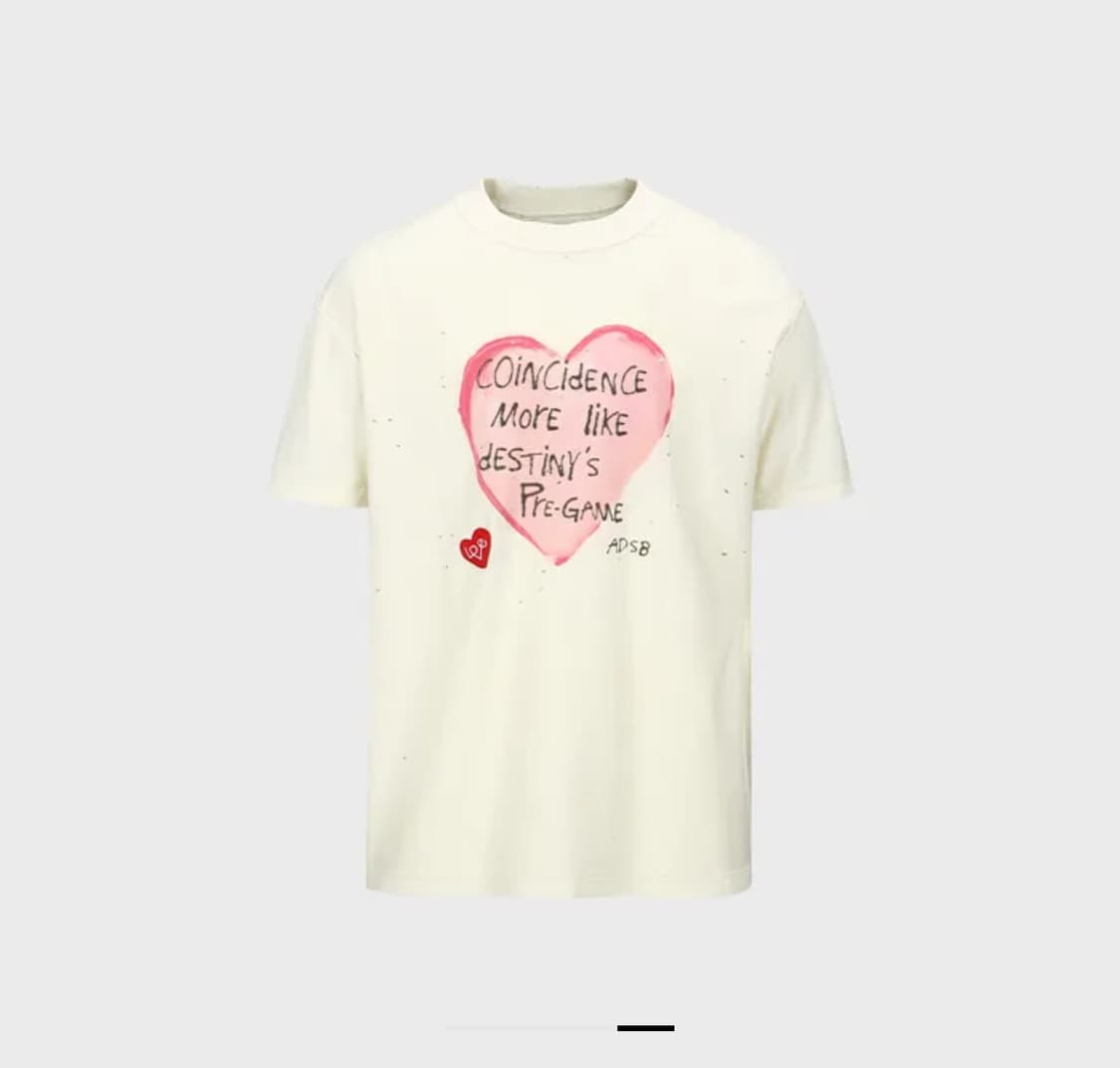 앤더슨벨 티셔츠 UNISEX HEART MESSAGE size M 상품이미지1