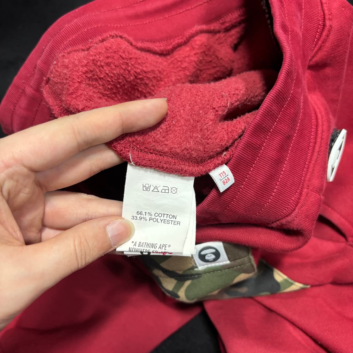 M 에이프 베이프 AAPE 레드 스웻 조거팬츠 상품이미지8