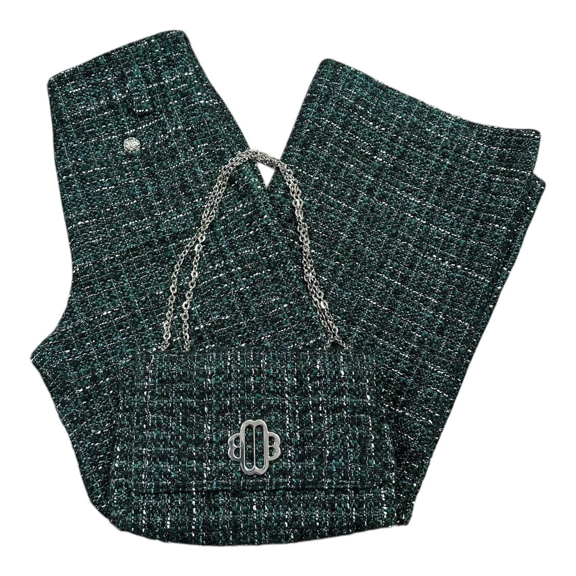 ✨ (세트할인) 마쥬 23FW 트위드 딥그린 팬츠 / 가방 세트 상품이미지2