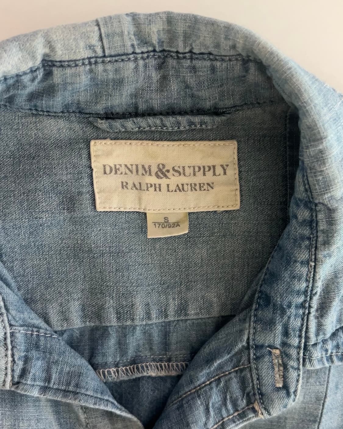 데님 앤 서플라이 랄프로렌 패치워크 데님 셔츠 S 상품이미지4