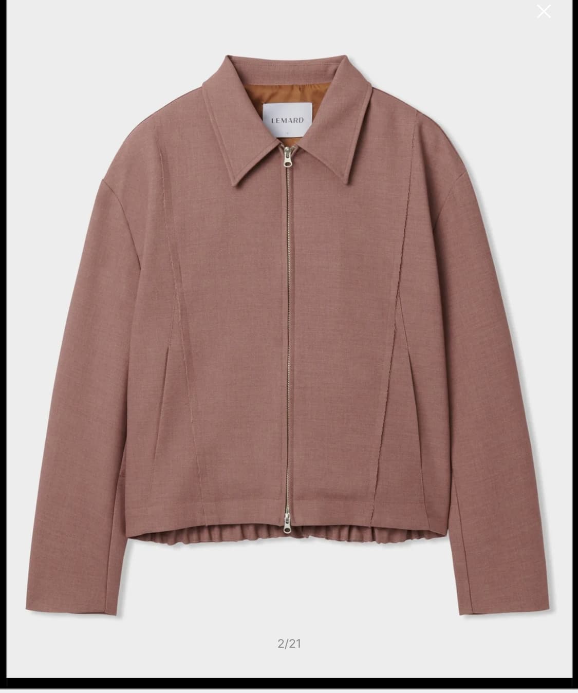 르마드 로우컷 뒷밴딩 숏 자켓 인디핑크 (2/100-105) 상품이미지1