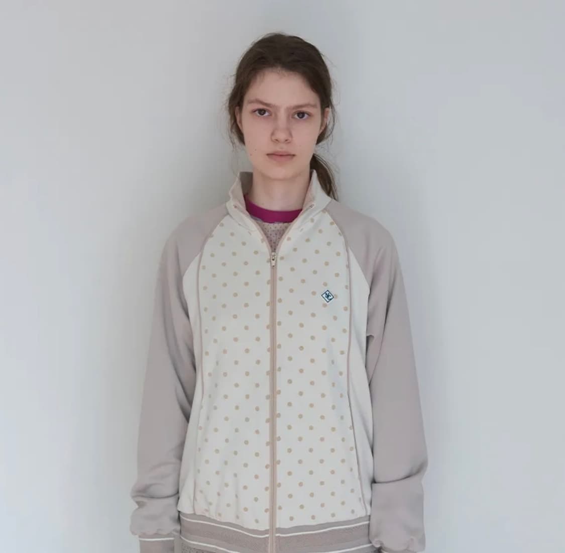 노컨텐츠 Dot jersey jacket_ Cream beige 상품이미지2