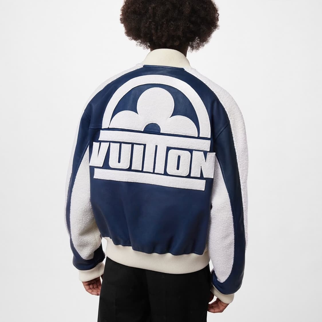 (S+ / 50) / 루이비통 플라워 믹스 레더 테디 바시티 블루종 상품이미지10