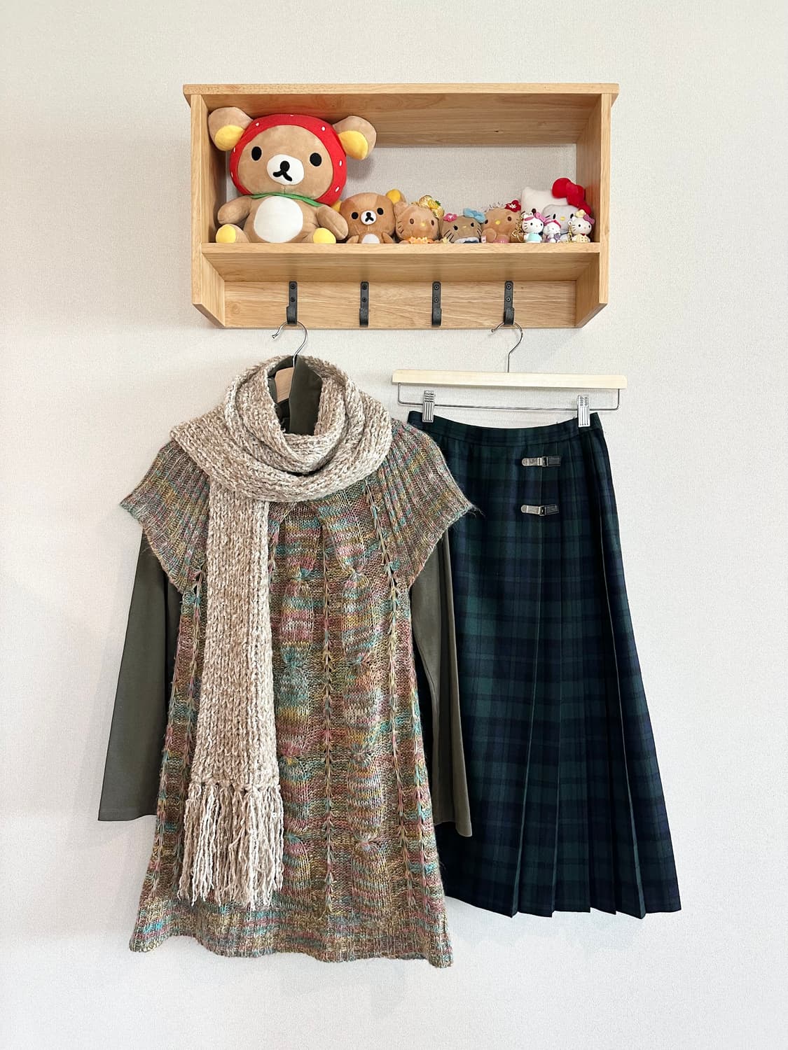 jpn 하구미 스즈코 히피 모리걸 너드 아오이유우 레이어드 코디세트 상품이미지1