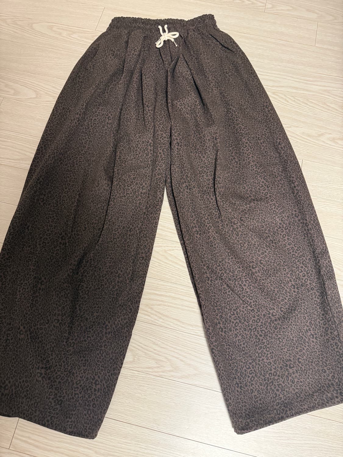 빈티지 브라운 레오파드 와이드 벌룬팬츠 상품이미지1