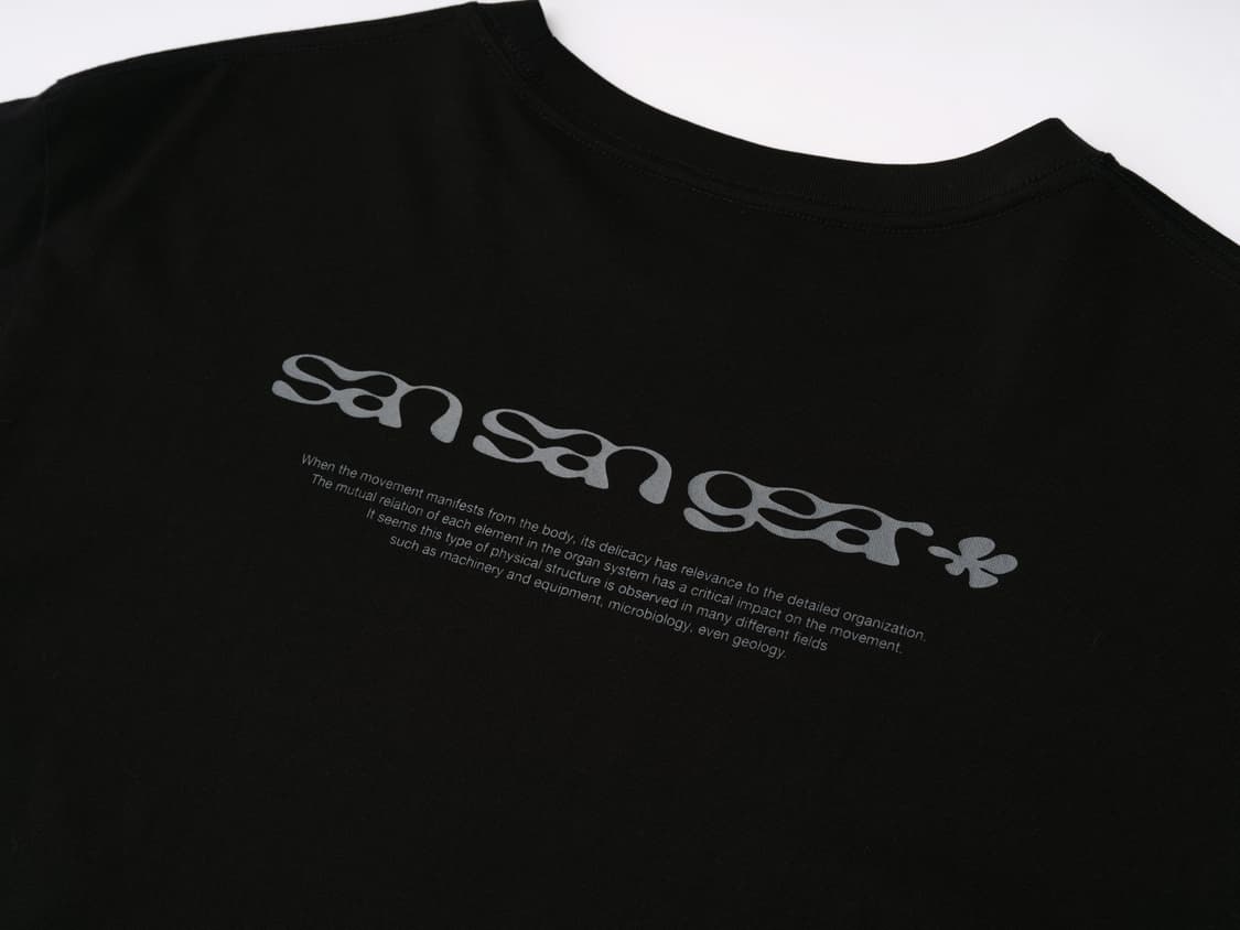 1 2 3 산산기어 24SS 로고 티셔츠 블랙 미개봉 새상품 상품이미지3