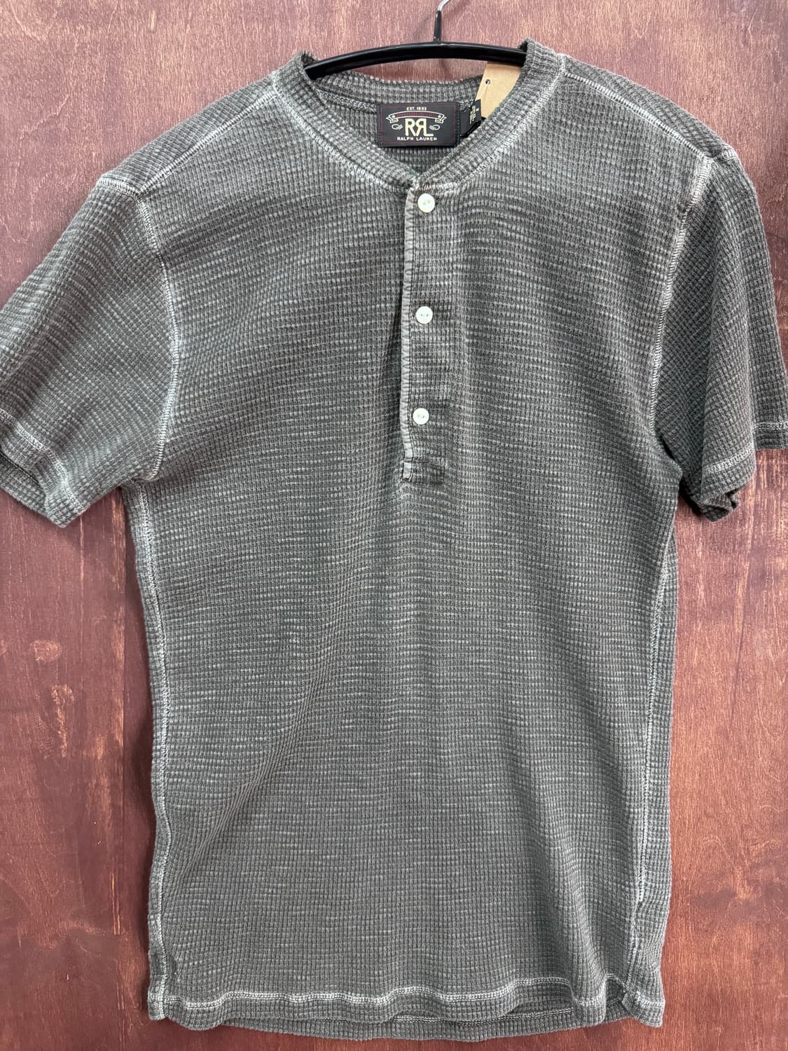 Double RL RALPH LAUREN 1993 헨리넥 와플 반팔티 상품이미지2