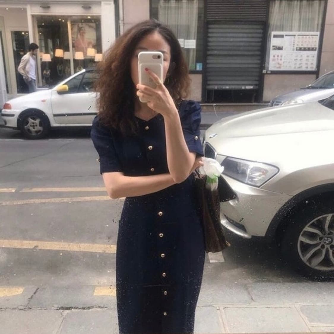 시엔느 줄리아 골디쉬 원피스 네이비 상품이미지2