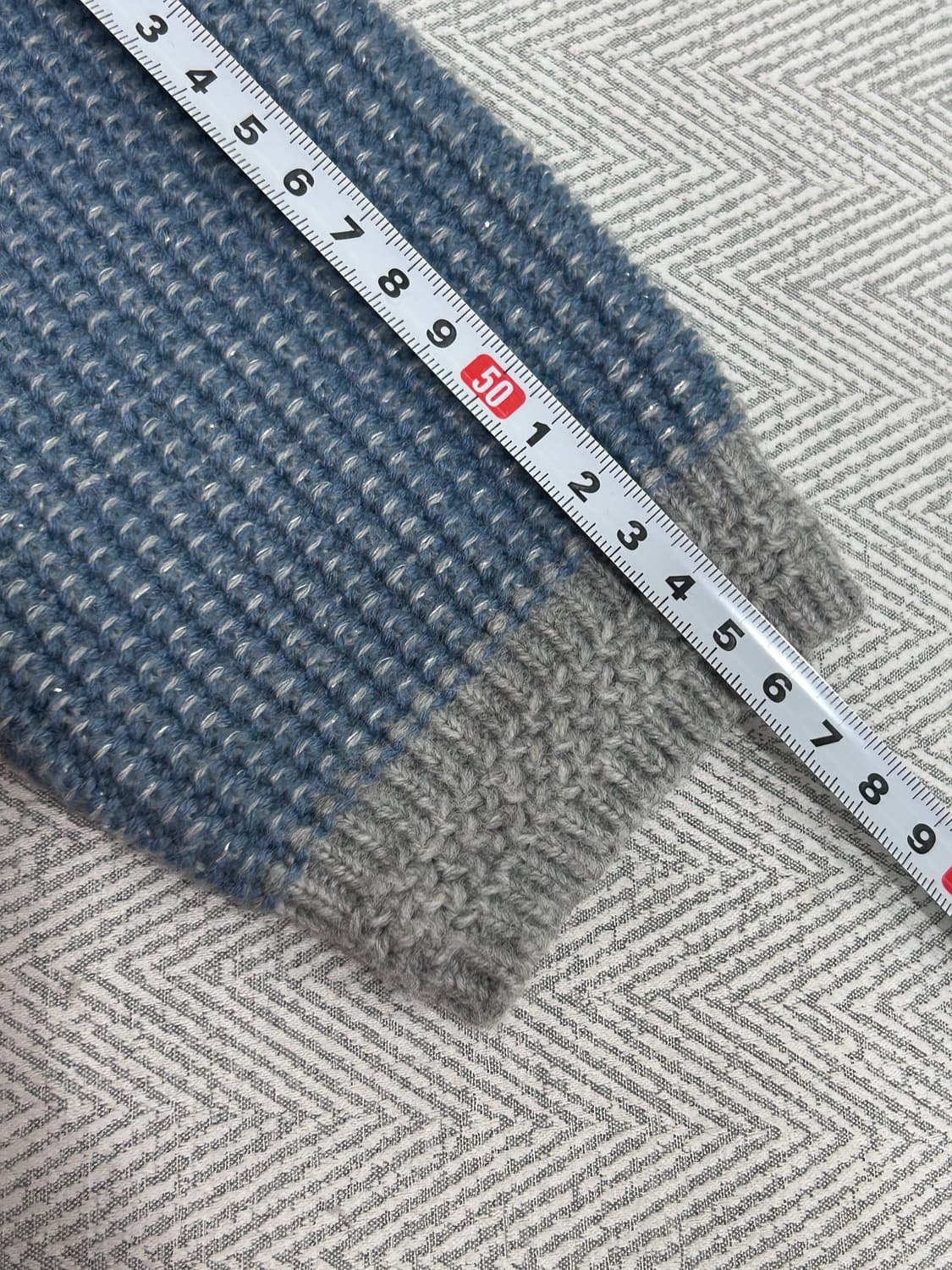 [90] 로엠 블루 트위드 니트 가디건 여성 90사이즈 상품이미지9